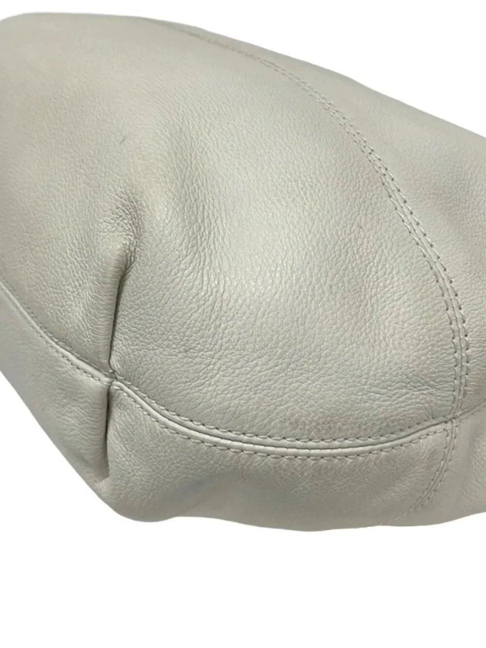 FURLA Montmartre White Dark Brown Leather Handbag
